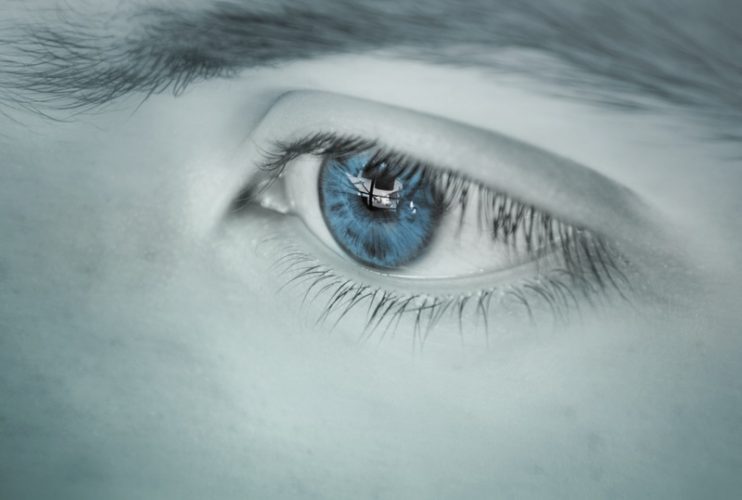 A blue eye
