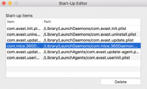 A screenshot of MKH soft Start-up editor for macOS