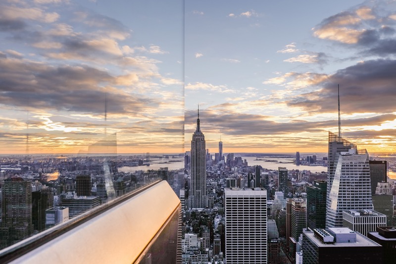 A big city seen from a tall building